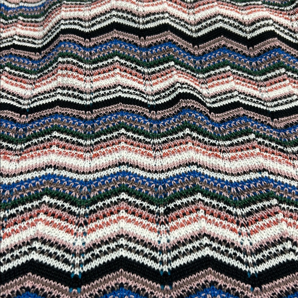 1641 Missoni Scarf and Beanie set Black White Blue - Picture 7 of 9